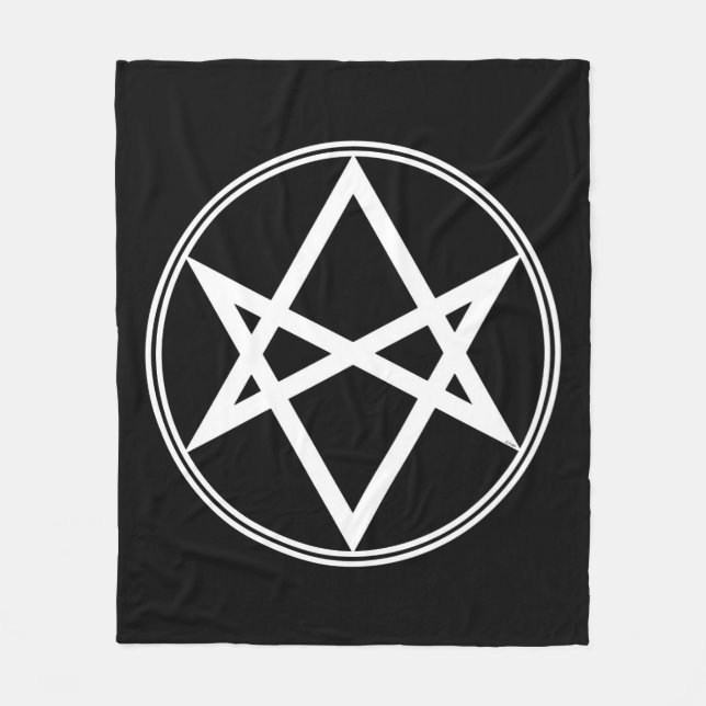 Falln Unicursal Hexagram White Fleecefilt (Framsidan)