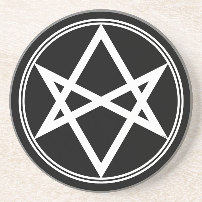 Falln Unicursal Hexagram White Underlägg (Framsidan)