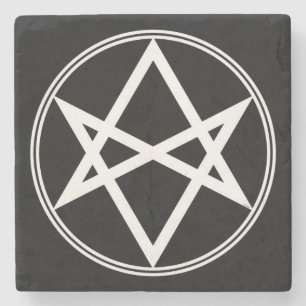 Falln Unicursal Hexagramvit Stenunderlägg