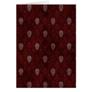 Falln Victorian Döskallars Red Hälsningskort