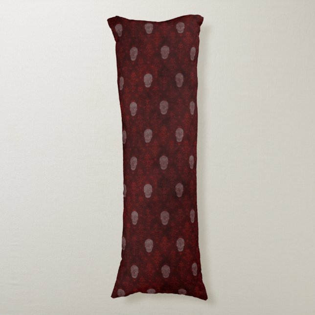 Falln Victorian Döskallars Red Kroppskudde (Framsidan Vertikal)