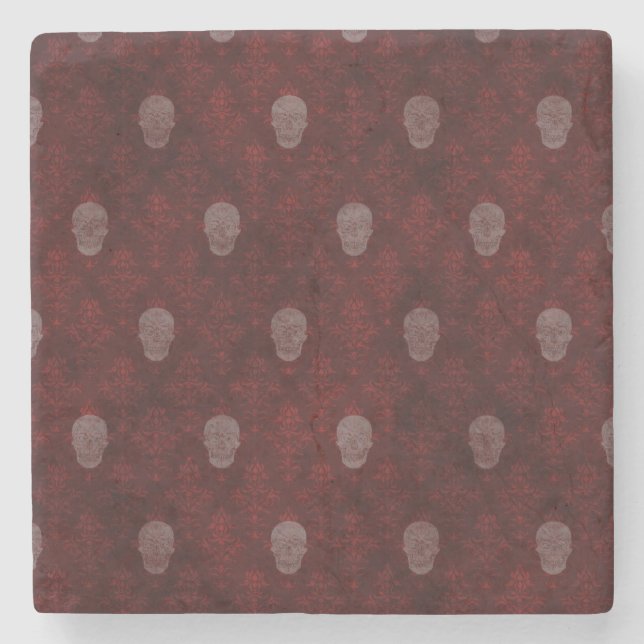 Falln Victorian Döskallars Red Underlägg Sten (Framsidan)