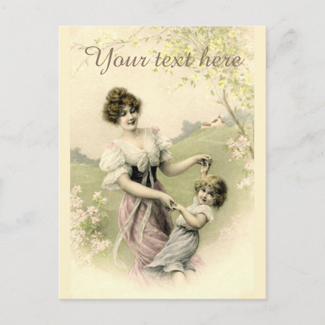 Falln Victorian Spring Time Dance Vykort (Framsida)