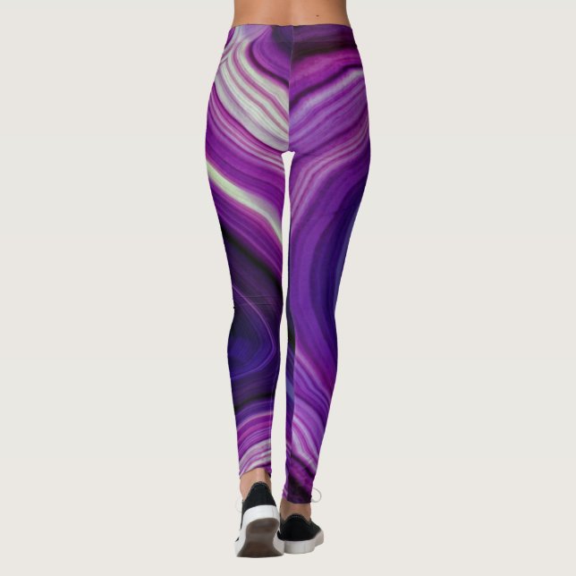 Falln Virvlad Lila Geod Leggings (Baksida)