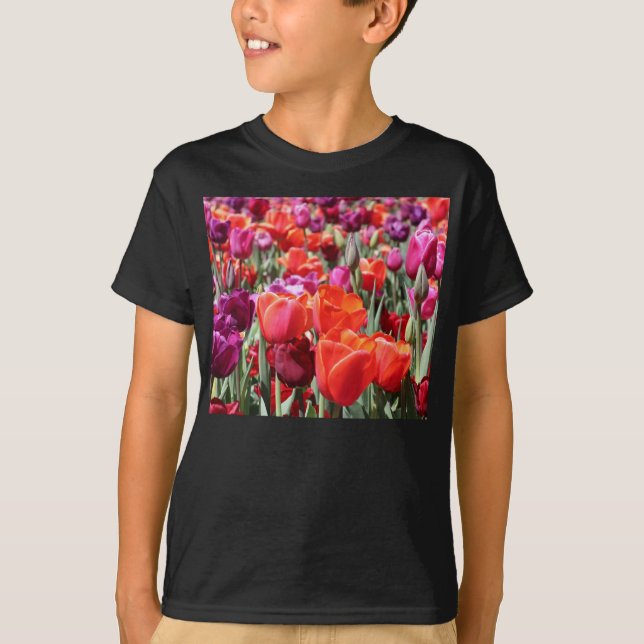 Falln Warm Tulips T Shirt (Framsida)
