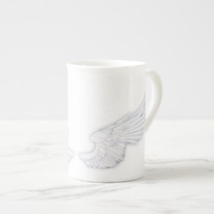 Falln White Angel Vingar Benporslin Mugg