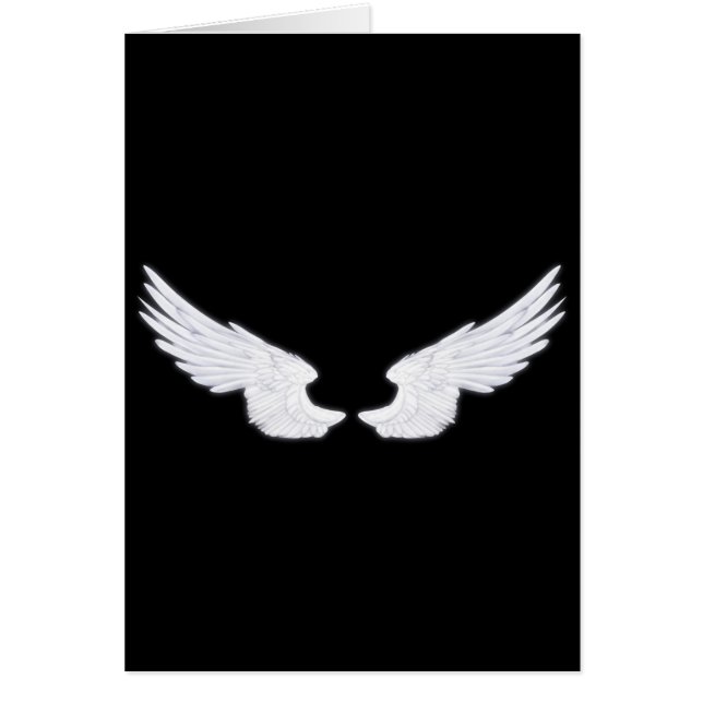Falln White Angel Vingar Hälsningskort (Framsidan)