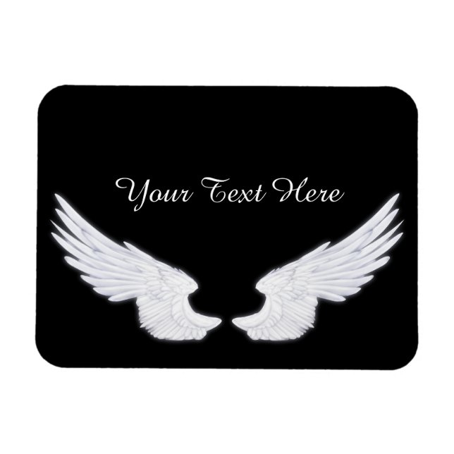 Falln White Angel Vingar Magnet (Horisontell)