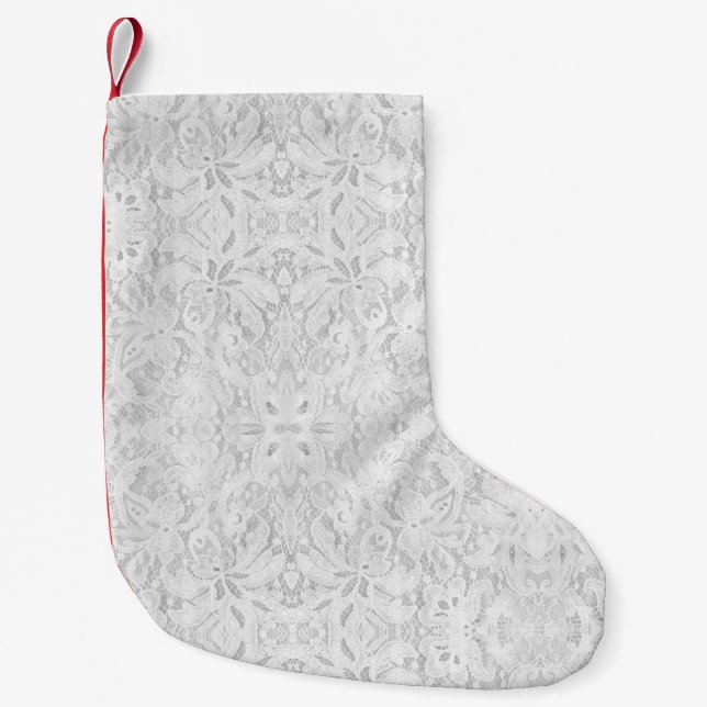 Falln White Snöre Liten Julstrumpa (Framsidan)