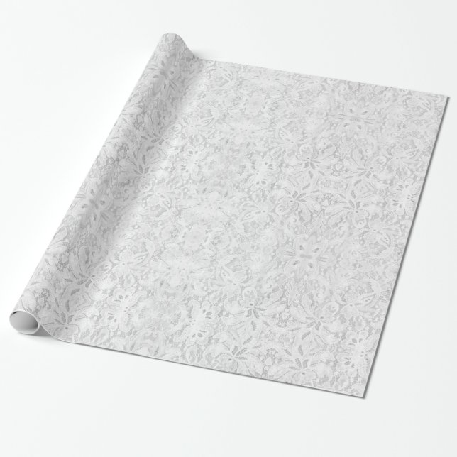 Falln White Snöre Presentpapper (Utrullad)