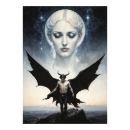 Fallna ängeln Lucifer Fototryck