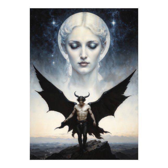 Fallna ängeln Lucifer Fototryck (Framsidan)