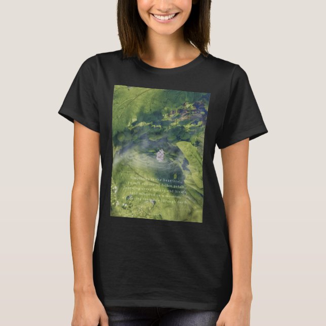 Fallna blomblad Reflektion - Bara slår T Shirt (Framsida)