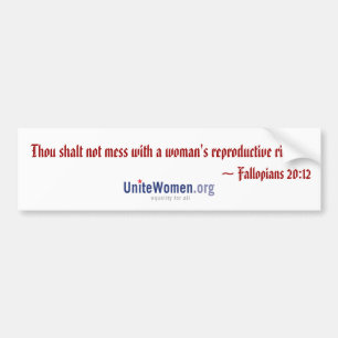 Fallopians 20:12 (vit) bildekal