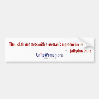 Fallopians 20:12 (vit) bildekal
