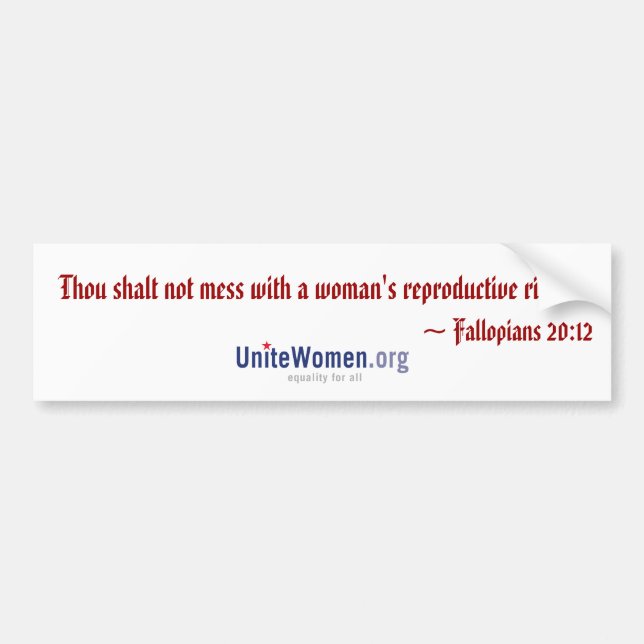 Fallopians 20:12 (vit) bildekal (Framsidan)