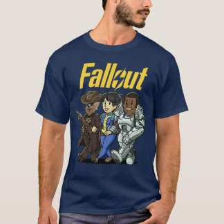 Fallout-figur tecknade porträttV Visa Premium T Shirt