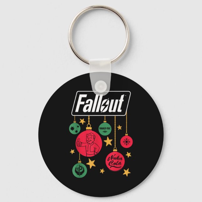 Fallout Logo Christmas Ornaments Video Game  Nyckelring (Framsida)