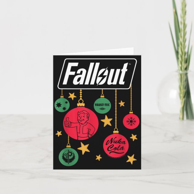 Fallout-logotyp julgran ornament videospel  kort (Framsida)