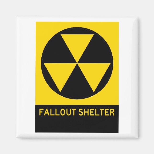 Fallout Shelter Highway-skylt Magnet (Framsidan)