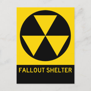 Fallout Shelter Highway-skylt Vykort