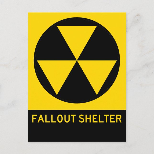 Fallout Shelter Highway-skylt Vykort (Framsida)