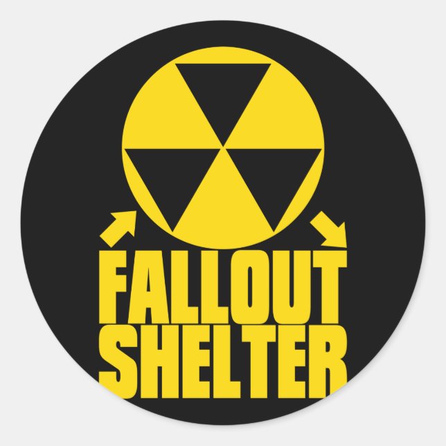 Fallout_Shelter Runt Klistermärke (Framsida)