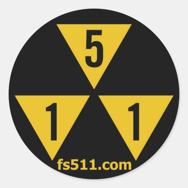 Fallout Stickers Runt Klistermärke (Framsida)