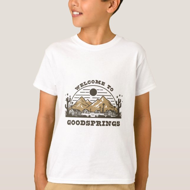 Fallout Welcome To Goodsprings New Vegas T Shirt (Framsida)