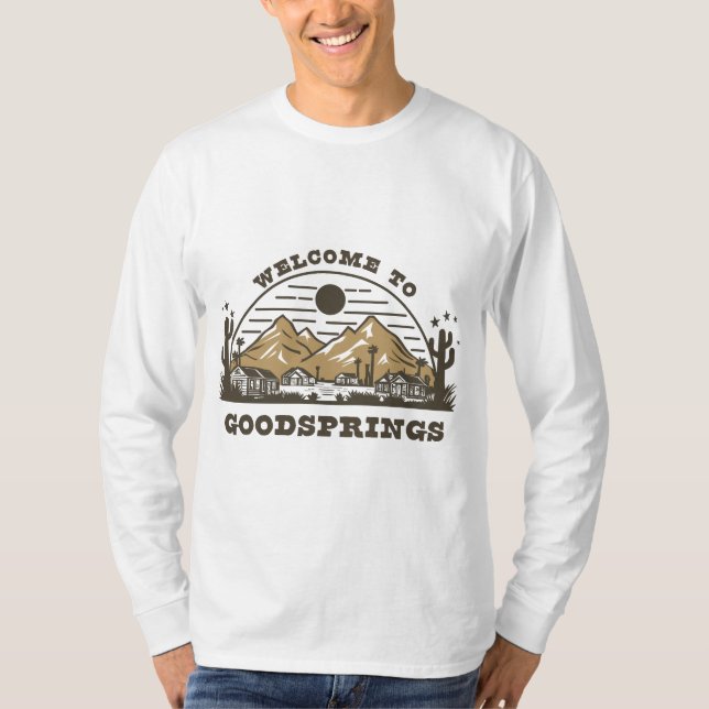 Fallout Welcome To Goodsprings New Vegas T Shirt (Framsida)
