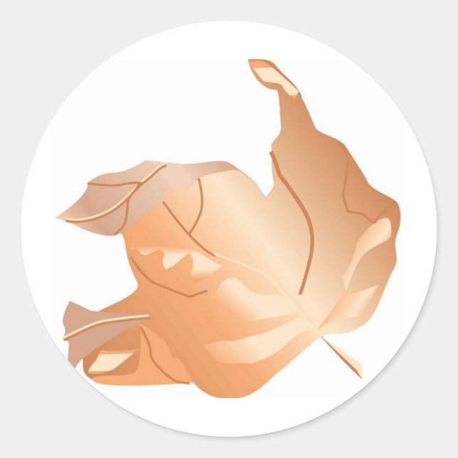 Fallövertoningsmönstret Löv Runt Klistermärke (Framsida)