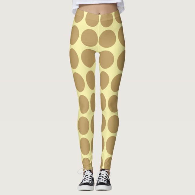 Fallow Cream Neutralt Dots Leggings (Framsida)