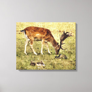 FALLOW-HJORT CANVASTRYCK