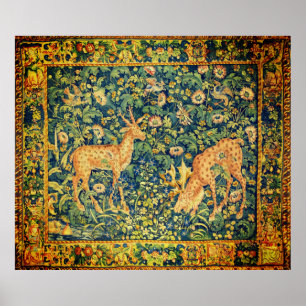 FALLOW HJORT PAIR,GOTISKA FANTASY-FLÖDEN,Grönt Poster