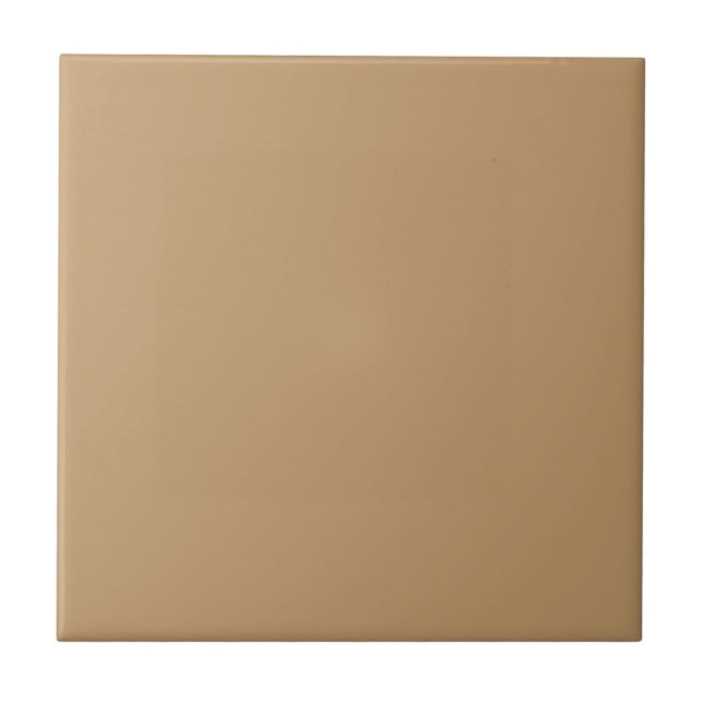 Fallow Tan Brown Solid Färg Tile Kakelplatta (Framsidan)