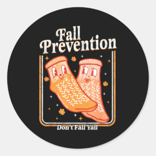 Fallprevention Fall Inte alles Fysioterapi  Runt Klistermärke