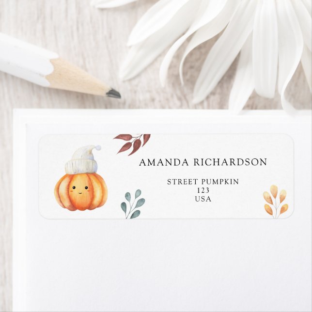 Fallpumpa i hatt returadress etikett (Insitu)