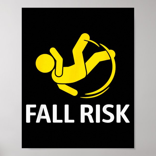 Fallrisk Balansproblem Rollig Fallrisk  Poster (Framsidan)