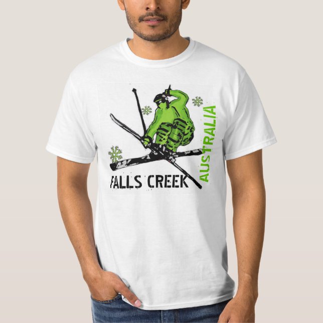 Falls Bäck Australia grönt ski value tee (Framsida)