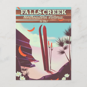 Falls Bäck, nordöstra Australien Ski-poster, Vykort