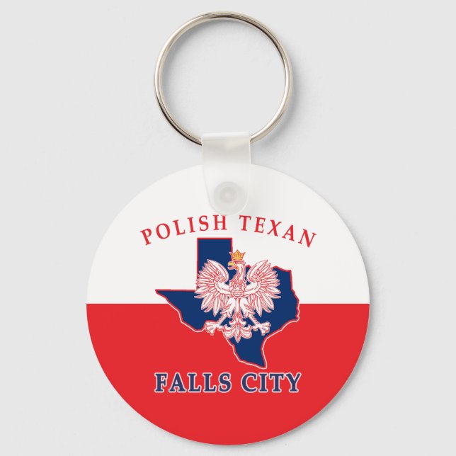 Falls City Poland Texan Nyckelring (Framsida)