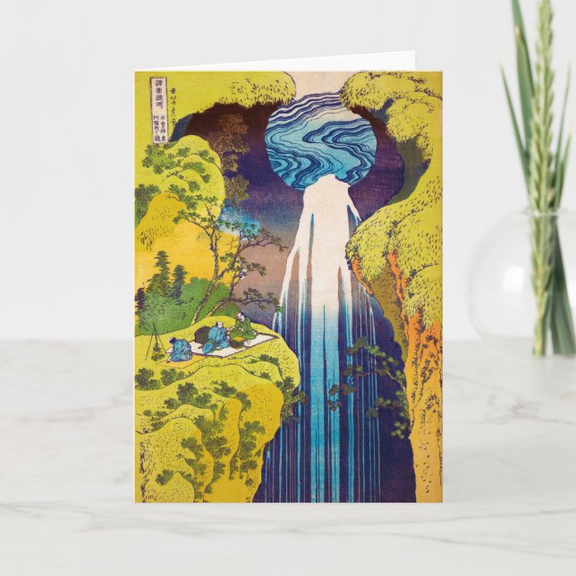 Falls, Katsushika Hokusai, Ukiyo-e Kort (Framsida)