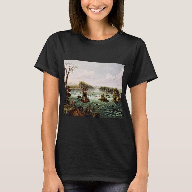 Falls of Saint Anthony by Henry Lewis T Shirt (Framsida)