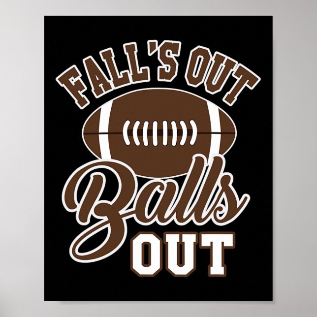 Fall's Out Roligt Fall Season Joke Poster (Framsidan)
