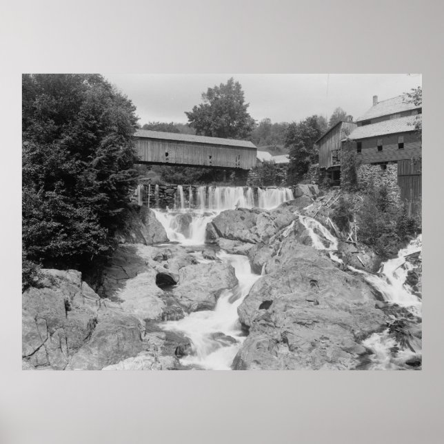 Falls ovanför Brockway Gorge Poster (Framsidan)