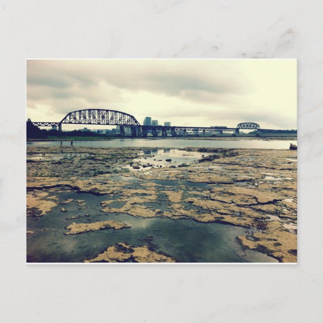 Falls på Ohio Fossil Beds i Dusk Vykort (Framsida)