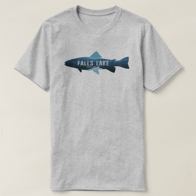 Falls Sjö North Carolina Fish T Shirt (Design framsida)