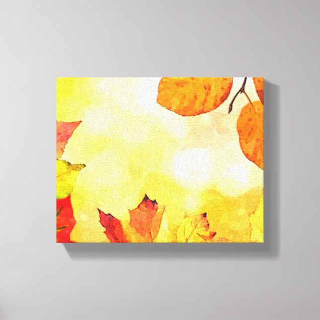 Fallsäsong med Höst löv Canvastryck (Framsida)