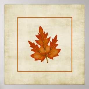 Fallsäsong: Orange Löv design Poster