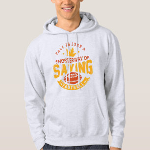 Fallsäsongsgseg för fluny fotboll hoodie